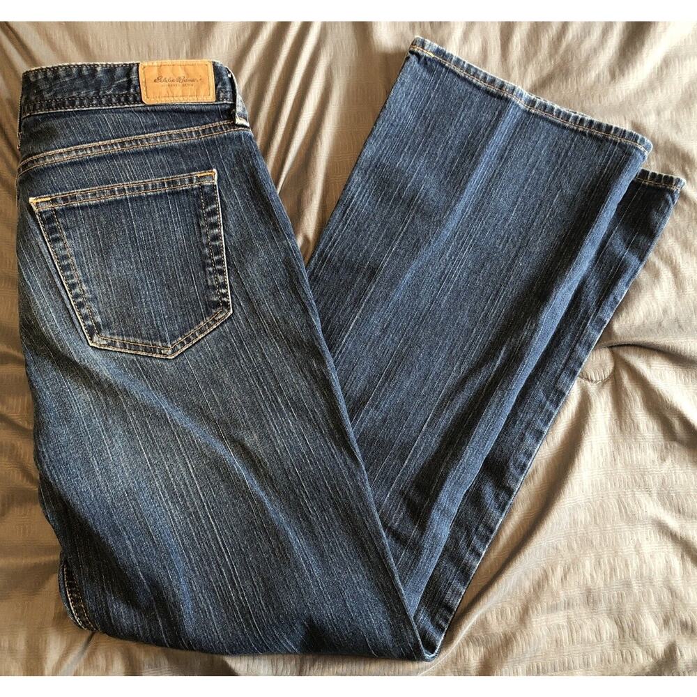 Eddie Bauer Jeans Classic Boot Cut Womens Size 6 S Mid Rise Medium Wash 30x29